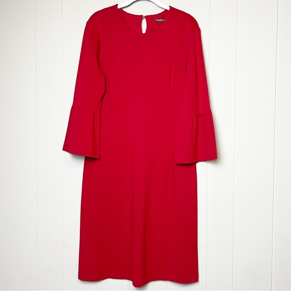 J. McLaughlin Red Long Sleeve Dress - Picture 2 of 16